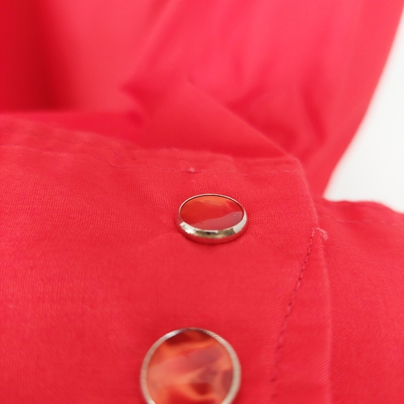 Wrangler Vintage Red Embroidered Western Long Tails Decorative Snap Shirt, 15.5 - Picture 8 of 14